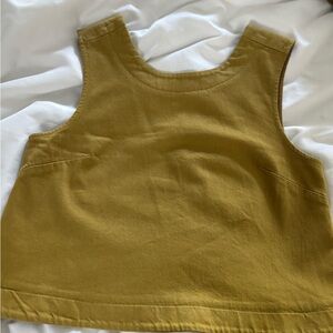 Maeve Anthropologie Mustard Yellow Sleeveless Top and Pants set